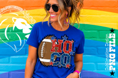 Hoco Football Sublimation PNG, Blue Red Lines Stripped Product Image 3