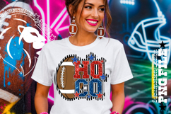 Hoco Football Sublimation PNG, Blue Red Lines Stripped Product Image 2
