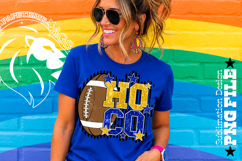 Hoco Football Sublimation PNG, Blue Yellow Lines Stripped Product Image 2