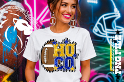 Hoco Football Sublimation PNG, Blue Yellow Lines Stripped Product Image 4
