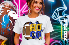 Hoco Football Sublimation PNG, Blue Yellow Lines Stripped Product Image 4
