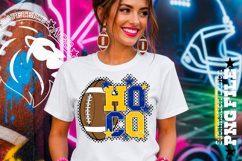 Hoco Football Sublimation PNG, Blue Yellow, Polka Dots Product Image 3