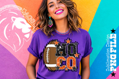 Hoco Football Sublimation PNG, Orange Black, Lines Stripped Product Image 3