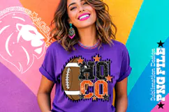 Hoco Football Sublimation PNG, Orange Black, Lines Stripped Product Image 3