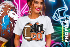 Hoco Football Sublimation PNG, Orange Black, Lines Stripped Product Image 4