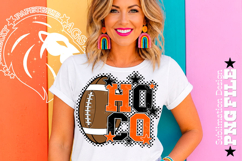 Hoco Football Sublimation PNG, Orange Black, Polka Dots Product Image 2
