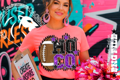 Hoco Football Sublimation PNG, Purple Black, Lines Stripped Product Image 2