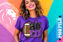 Hoco Football Sublimation PNG, Purple Black, Lines Stripped Product Image 4