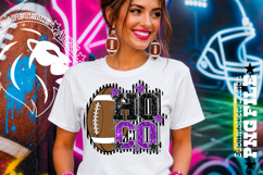 Hoco Football Sublimation PNG, Purple Black, Lines Stripped Product Image 5