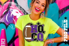 Hoco Football Sublimation PNG, Purple Black, Polka Dots Product Image 3