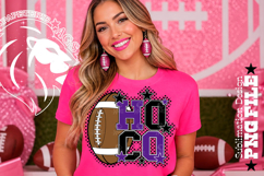 Hoco Football Sublimation PNG, Purple Black, Polka Dots Product Image 2
