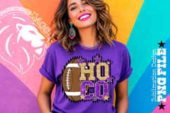 Hoco Football Sublimation PNG, Purple Gold, Lines Stripped Product Image 3