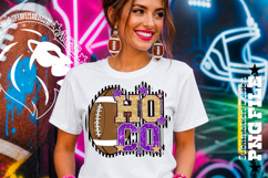 Hoco Football Sublimation PNG, Purple Gold, Lines Stripped Product Image 2
