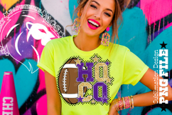 Hoco Football Sublimation PNG, Purple Gold, Polka Dots Product Image 4