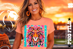Striped Lion Aunt Sublimation PNG Product Image 4