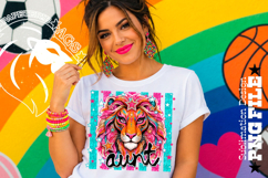 Striped Lion Aunt Sublimation PNG Product Image 2
