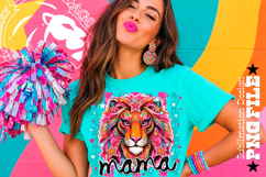 Striped Lion Mama Sublimation PNG Product Image 3