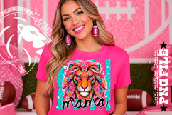 Striped Lion Mama Sublimation PNG Product Image 5