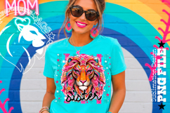 Striped Lion Sister Sublimation PNG Product Image 2