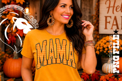 Fall Gingham Leopard Mama, Mom, DTF Design, PNG Product Image 3
