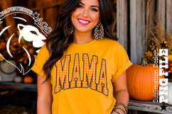 Fall Gingham Leopard Mama, Mom, DTF Design, PNG Product Image 5