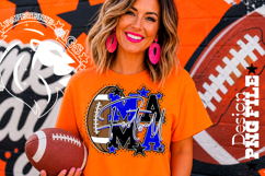 Blue Football Mama Design PNG, Stars Product Image 3