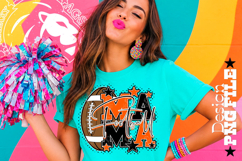 Orange Football Mama Design PNG, Stars Product Image 4