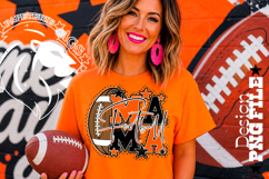 Orange Football Mama Design PNG, Stars Product Image 1