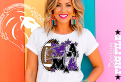 Purple Football Mama Design PNG, Stars Product Image 2