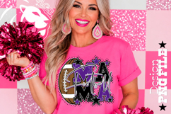 Purple Football Mama Design PNG, Stars Product Image 3