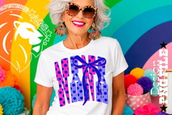 Polka Dots Coquette Nana DTF Design, PNG Product Image 2