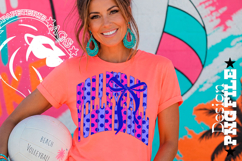 Coquette Polka Dots Volleyball Design PNG, Blue Pink Product Image 2