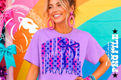 Coquette Polka Dots Volleyball Mama Design PNG, Blue Pink Product Image 4