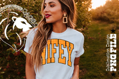 Fall Gingham Leopard Wifey, DTF Design, PNG Product Image 4