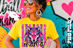 Striped Wolf Mama Sublimation PNG Product Image 4