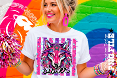 Striped Wolf Sister Sublimation PNG Product Image 3