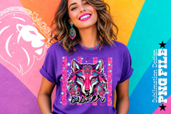 Striped Wolf Sister Sublimation PNG Product Image 4