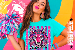 Striped Wolf Sister Sublimation PNG Product Image 2