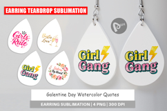 Galentine's Day Quotes Earring Product Image 1