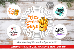 Galentine's Day Quotes Wind Spinner Product Image 1