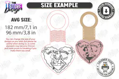 Galentine’s Day Wine Bottle Tag Laser Cut | Friendship SVG Product Image 2
