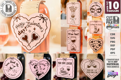 Galentine’s Day Wine Bottle Tags Laser Cut Bundle|Friendship Product Image 1