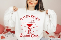 Galentines Social Club SVG PNG - Valentine Girls Club Shirt Product Image 4
