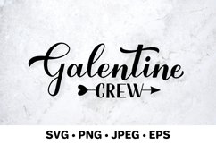 Galentine Crew. Galentines Day. Anti-Valentines. SVG Product Image 1