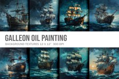 Galleon Ocean Painting Background Wall Art Backdrop Set Product Image 1