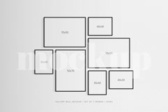 Gallery Wall Frame Mockup | Set of 7 Frames | Black Product Image 10