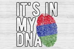 It's in my DNA Gambia Flag Fingerprint PNG Sublimation Product Image 1