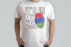 It's in my DNA Gambia Flag Fingerprint PNG Sublimation Product Image 2