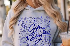 Game Day Png, Football Doodles Svg Product Image 2