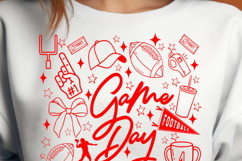 Game Day Png, Football Doodles Svg Product Image 4